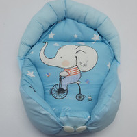 قنداق فرنگی سوئیسی نوزاد رافل رنگ آبی طرح فیل