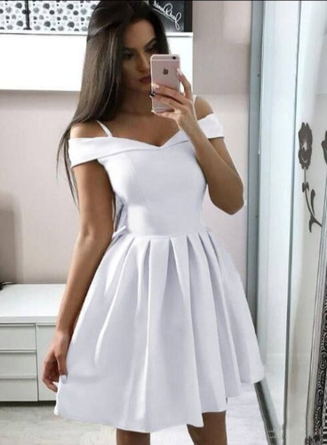لباس مجلسی پیراهن عروسکی سفید کد 1001