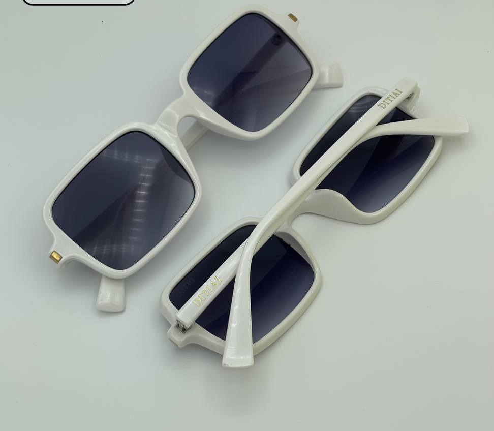 عینک آفتابی برند دیتا رنگ سفید یووی 400 پلی کربنات